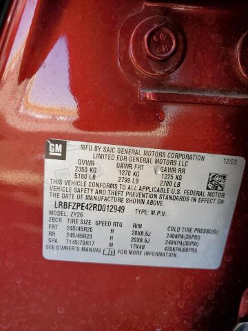 LRBFZPE42RD012949 - 2024 BUICK ENVISION ESSENCE Բորդո լուսանկար 14