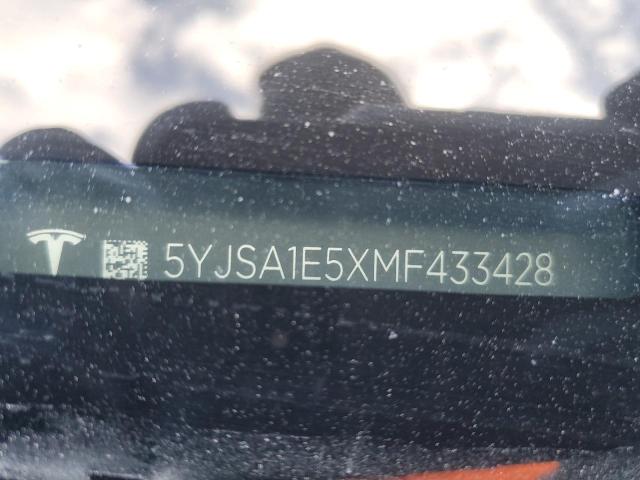 5YJSA1E5XMF433428 - 2021 TESLA MODEL S Boz foto 13