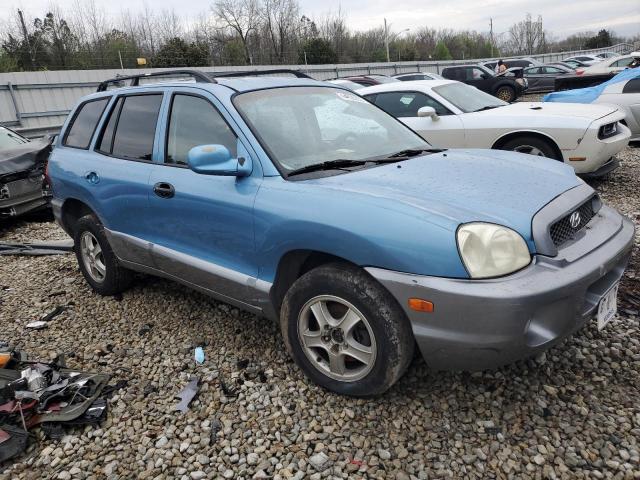 KM8SC13D14U818626 - 2004 HYUNDAI SANTA FE GLS BLUE photo 4