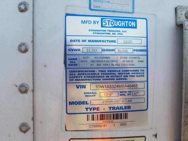 1DW1A5324MBA46465 - 2021 UTILITY DRYVAN Ağ foto 10