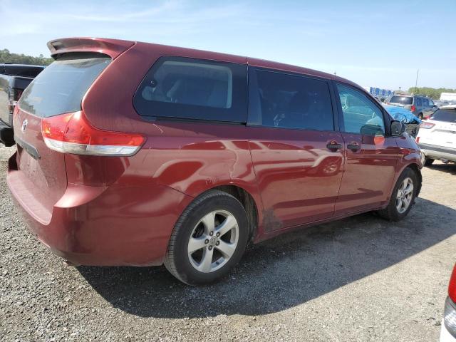 5TDZK3DC9BS096542 - 2011 TOYOTA SIENNA RED photo 3