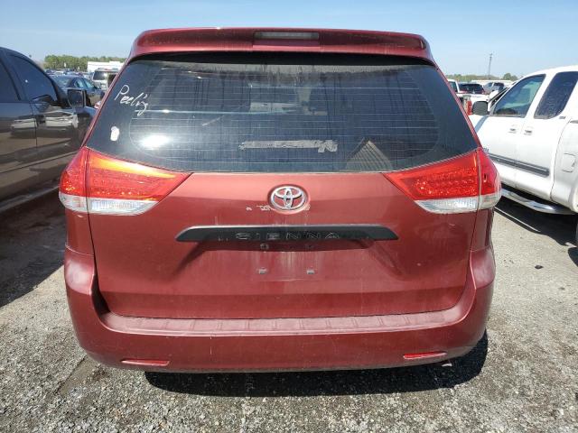 5TDZK3DC9BS096542 - 2011 TOYOTA SIENNA RED photo 6