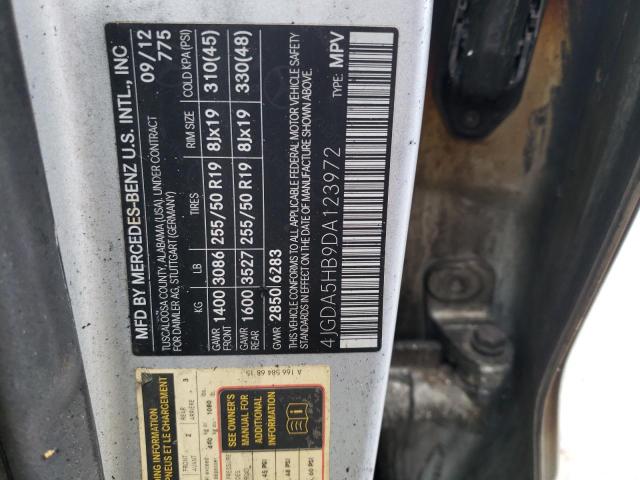 4JGDA5HB9DA123972 - 2013 MERCEDES-BENZ ML 350 4MATIC BEIGE photo 13