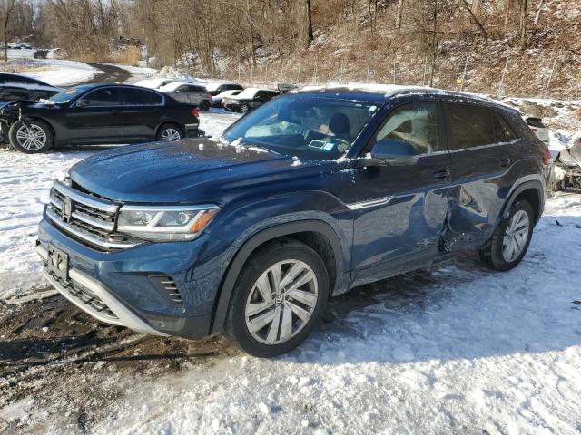 1V21E2CA6LC210559 - 2020 VOLKSWAGEN ATLAS CROS SE BLUE photo 1