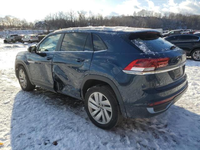 1V21E2CA6LC210559 - 2020 VOLKSWAGEN ATLAS CROS SE BLUE photo 2