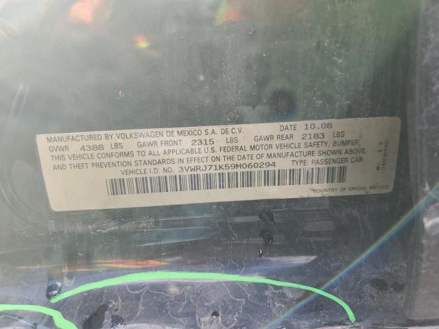 3VWRJ71K59M060294 - 2009 VOLKSWAGEN JETTA WOLFSBURG 黑色 照片 13