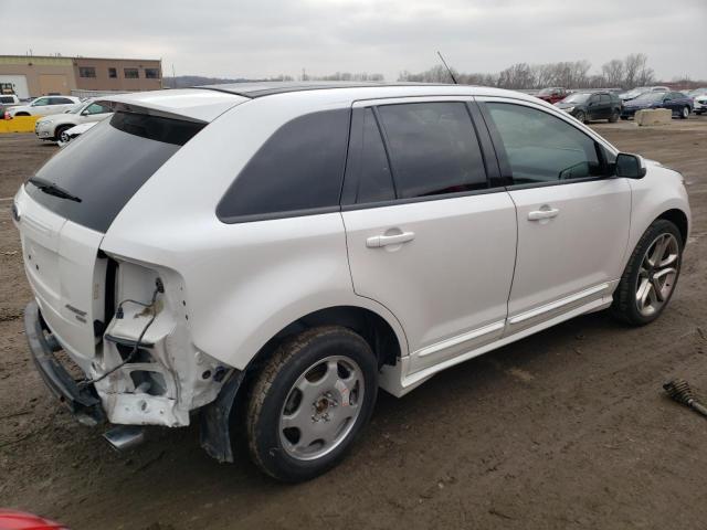 2FMDK4AK4BBA96862 - 2011 FORD EDGE SPORT WHITE photo 3