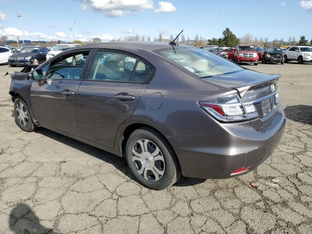 19XFB4F21DE002115 - 2013 HONDA CIVIC HYBRID GRAY photo 2