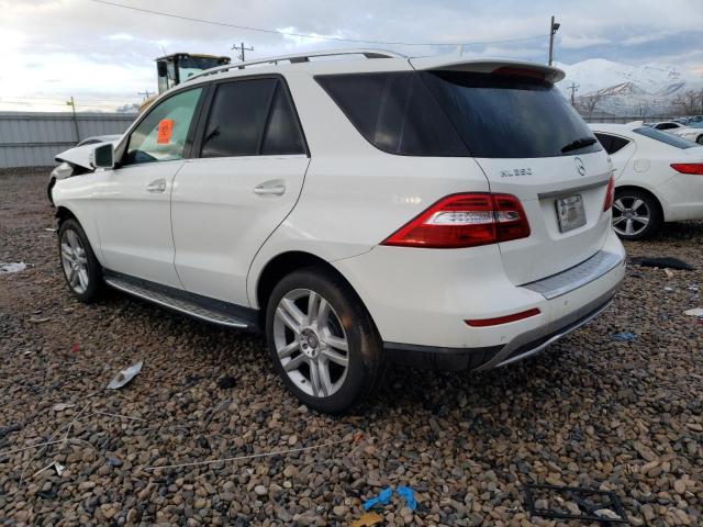 4JGDA5HB1FA488214 - 2015 MERCEDES-BENZ ML 350 4MATIC WHITE photo 2