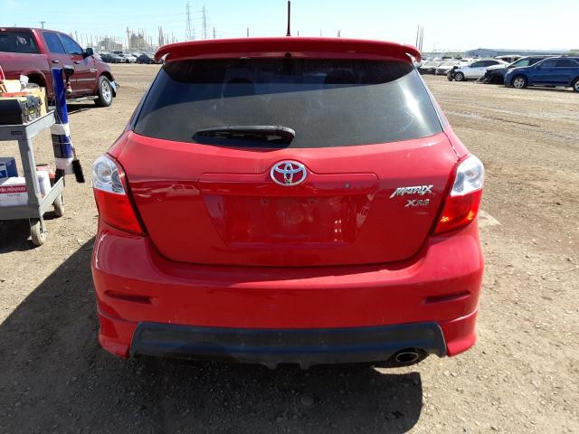 2T1GE40E89C005503 - 2009 TOYOTA COROLLA MA XRS RED photo 6