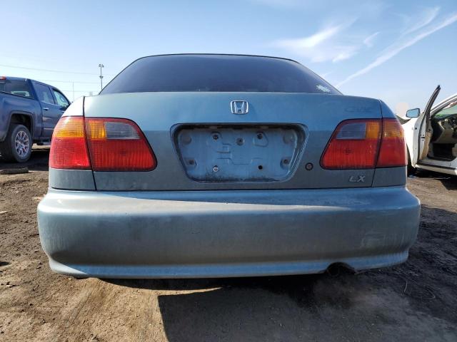 1HGEJ6678YL019837 - 2000 HONDA CIVIC LX BLUE photo 6