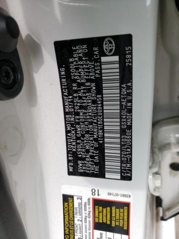 4T1BK1EB0EU094458 - 2014 TOYOTA AVALON BASE 白色 照片 12