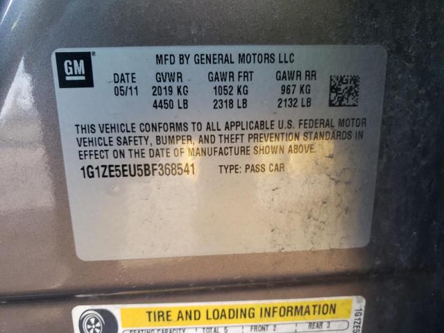 1G1ZE5EU5BF368541 - 2011 CHEVROLET MALIBU LTZ ყავისფერი ფოტო 12