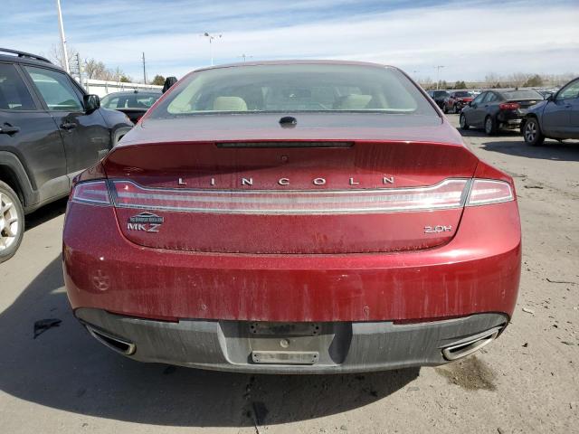 3LN6L2LU7ER808151 - 2014 LINCOLN MKZ HYBRID RED photo 6