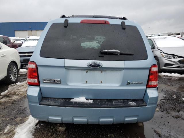 1FMCU49319KB11689 - 2009 FORD ESCAPE HYBRID BLUE photo 6