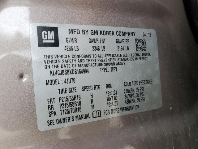 KL4CJBSBXDB164994 - 2013 BUICK ENCORE CONVENIENCE 棕色 照片 13