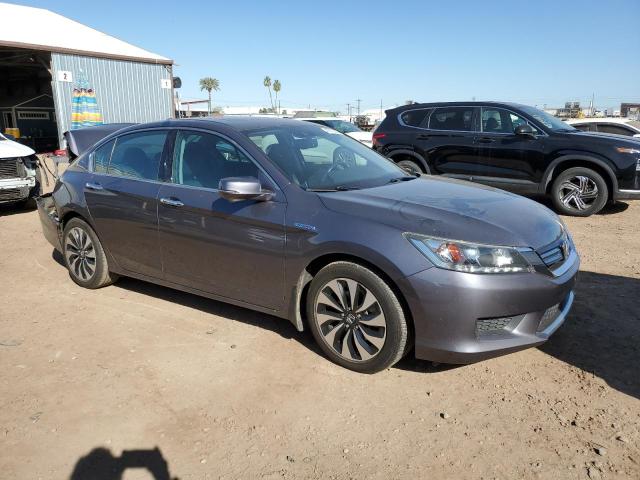 1HGCR6F51FA005480 - 2015 HONDA ACCORD HYBRID EXL GRAY photo 4