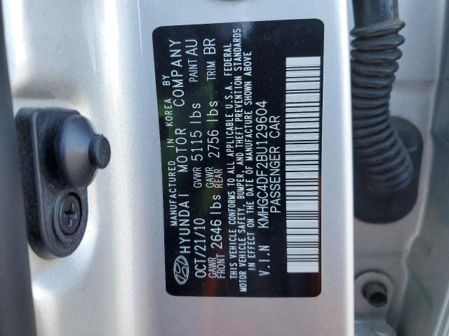 KMHGC4DF2BU129604 - 2011 HYUNDAI GENESIS 4.6L SILVER photo 13