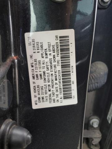 19UUB1F34FA024339 - 2015 ACURA TLX GRAY photo 12