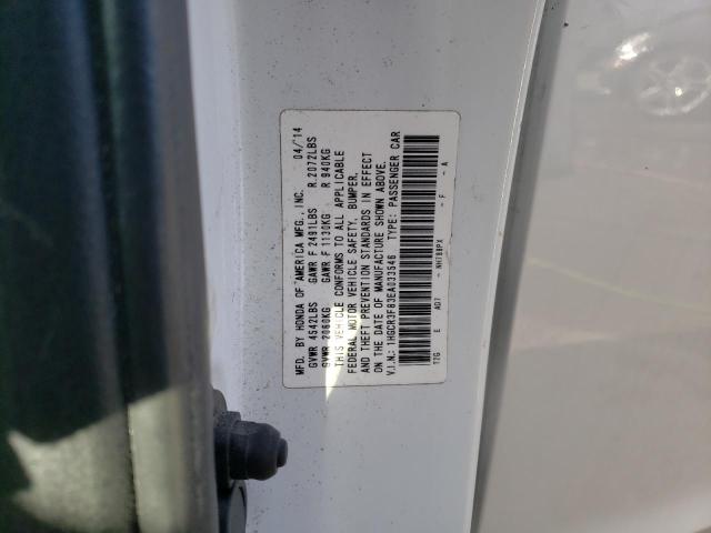 1HGCR3F83EA033546 - 2014 HONDA ACCORD EXL WHITE photo 12