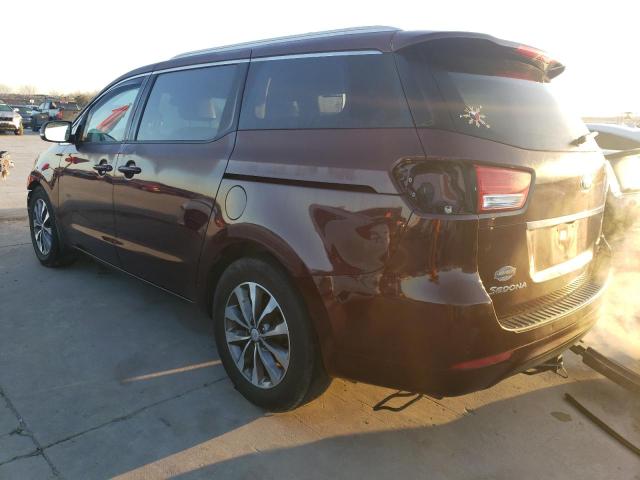 KNDMC5C15H6319347 - 2017 KIA SEDONA EX BURGUNDY photo 2