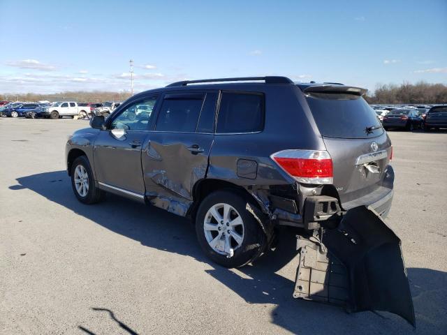 5TDBK3EH8DS268638 - 2013 TOYOTA HIGHLANDER BASE رمادي صورة 2