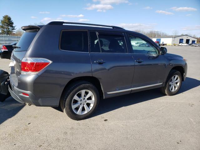 5TDBK3EH8DS268638 - 2013 TOYOTA HIGHLANDER BASE GRAY photo 3