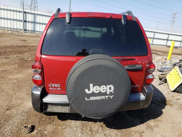 1J4GL48K36W147111 - 2006 JEEP LIBERTY SPORT RED photo 6