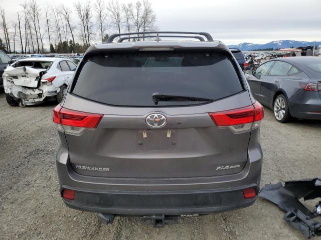 5TDJZRFH9KS589898 - 2019 TOYOTA HIGHLANDER SE GRAY photo 6