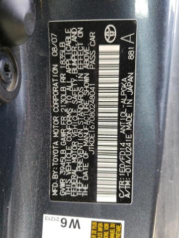 JTKDE167080248041 - 2008 TOYOTA TC GRAY photo 12