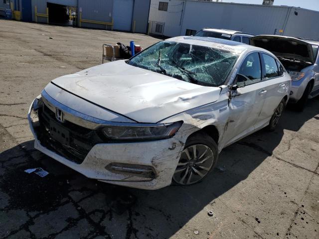 1HGCV3F54JA010918 - 2018 HONDA ACCORD HYBRID EXL WHITE photo 1