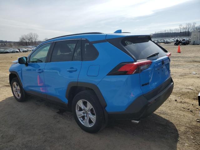 2T3P1RFV7KC021527 - 2019 TOYOTA RAV4 XLE BLUE photo 2