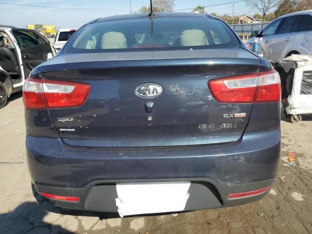 KNADN4A33C6091539 - 2012 KIA RIO EX BLUE photo 6