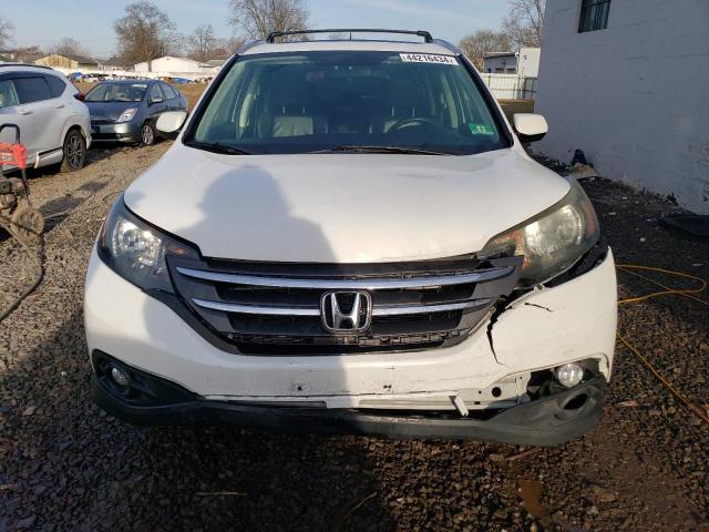 5J6RM4H70EL065564 - 2014 HONDA CR-V EXL WHITE photo 5