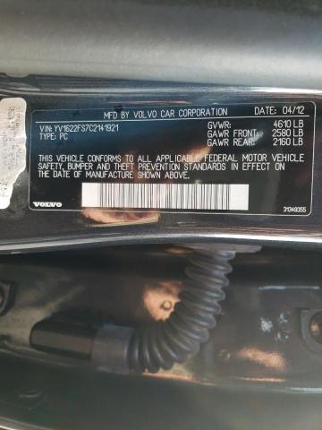 YV1622FS7C2141921 - 2012 VOLVO S60 T5 CHARCOAL photo 12