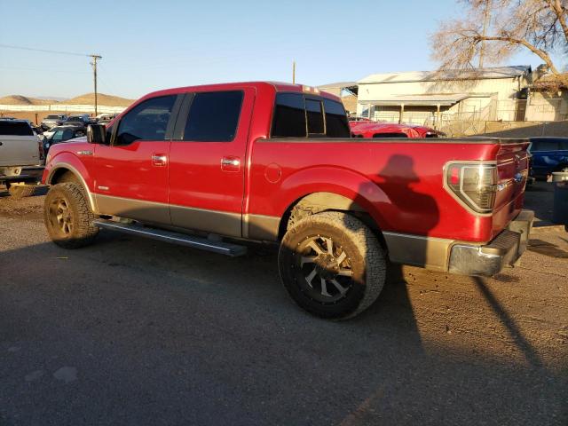 1FTFW1CT6CKD47068 - 2012 FORD F150 SUPERCREW RED photo 2