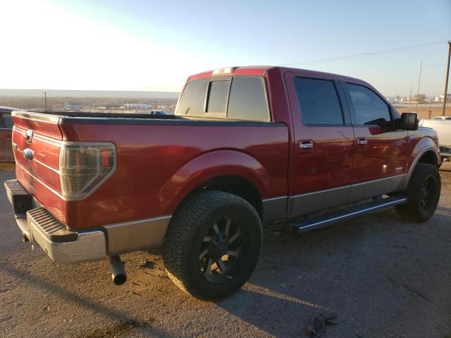 1FTFW1CT6CKD47068 - 2012 FORD F150 SUPERCREW RED photo 3