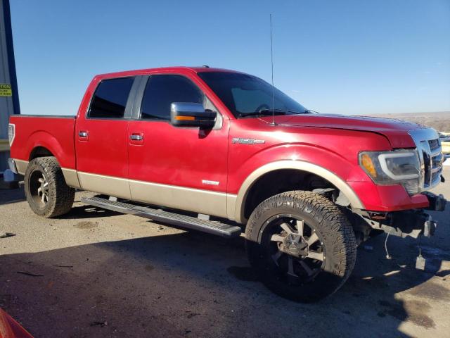 1FTFW1CT6CKD47068 - 2012 FORD F150 SUPERCREW RED photo 4