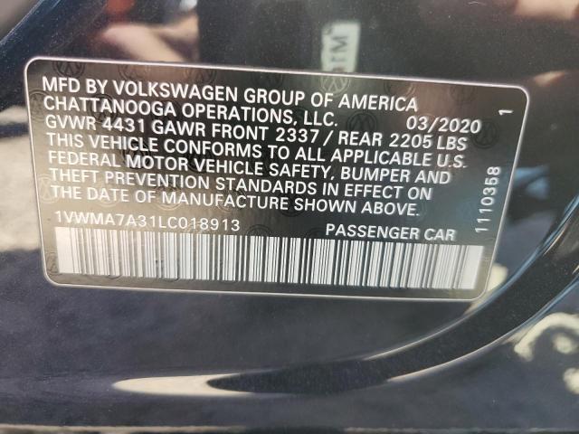 1VWMA7A31LC018913 - 2020 VOLKSWAGEN PASSAT R-LINE Qara foto 12