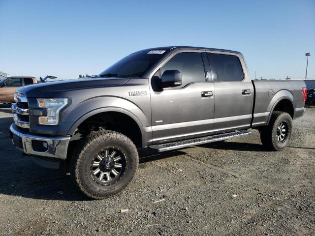 1FTFW1EG5FFA89042 - 2015 FORD F150 SUPERCREW GRAY photo 1