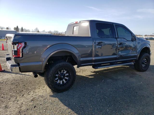 1FTFW1EG5FFA89042 - 2015 FORD F150 SUPERCREW GRAY photo 3