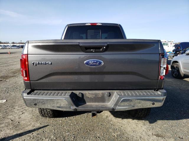 1FTFW1EG5FFA89042 - 2015 FORD F150 SUPERCREW GRAY photo 6