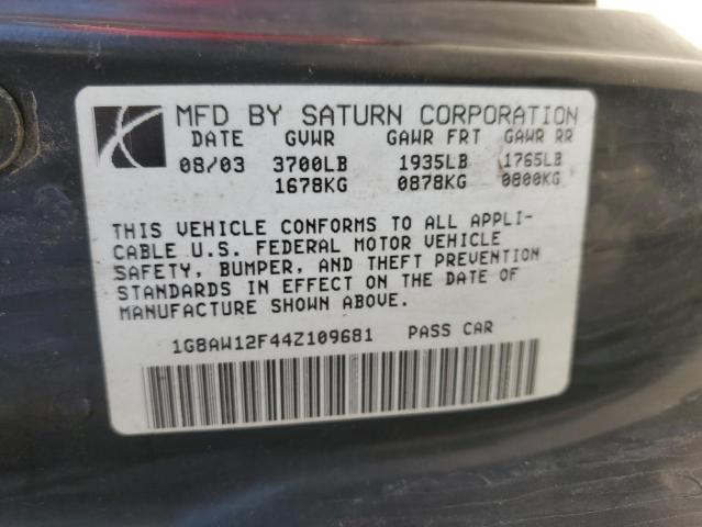 1G8AW12F44Z109681 - 2004 SATURN ION LEVEL 3 RED photo 12