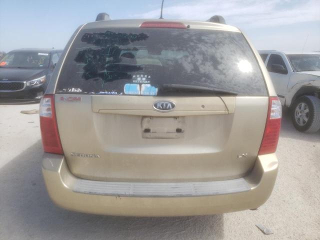 KNDMB233496277399 - 2009 KIA SEDONA EX GOLD photo 6