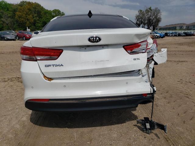 5XXGU4L32GG120567 - 2016 KIA OPTIMA EX WHITE photo 6