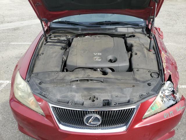 JTHBK262485052378 - 2008 LEXUS IS 250 RED photo 11