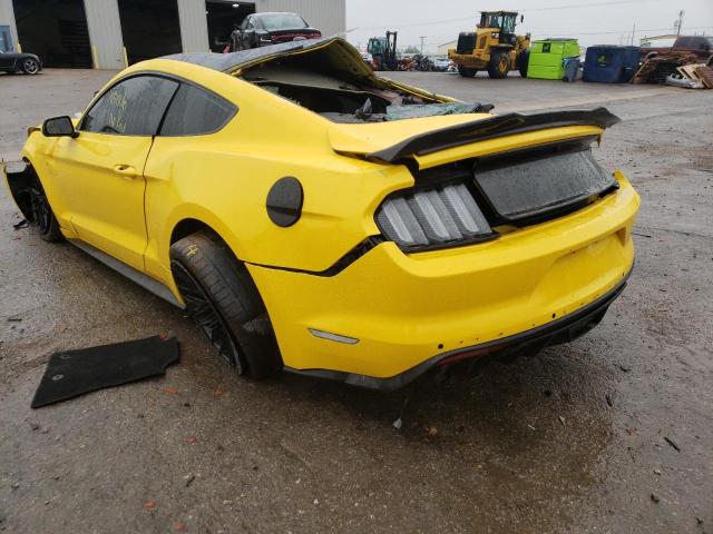 1FA6P8CF0F5349567 - 2015 FORD MUSTANG GT YELLOW photo 3