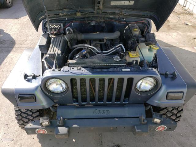 1J4FA49S81P332158 - 2001 JEEP WRANGLER / BLUE photo 12