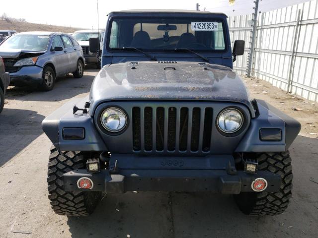 1J4FA49S81P332158 - 2001 JEEP WRANGLER / BLUE photo 5