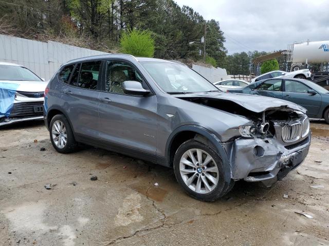 5UXWX9C52E0D26019 - 2014 BMW X3 XDRIVE28I GRAY photo 4